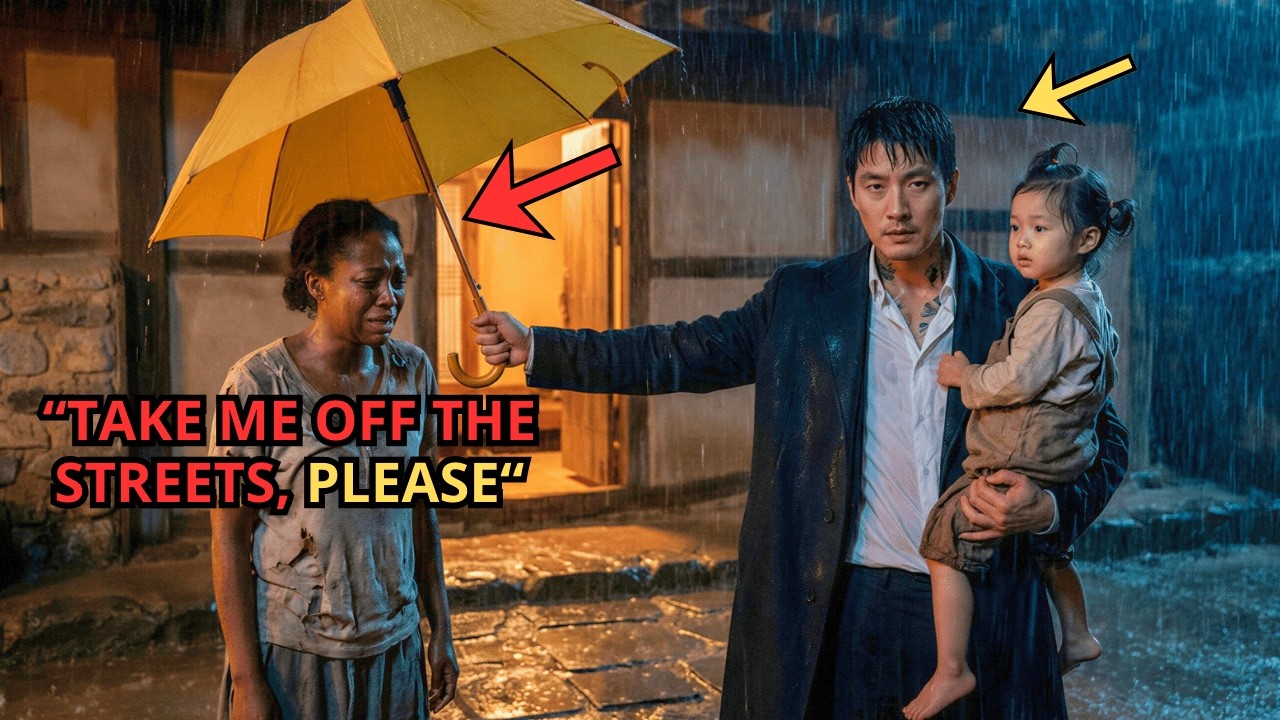 “take me off the streets,please”—Korean mob boss and his daughter saved a poor African single mother