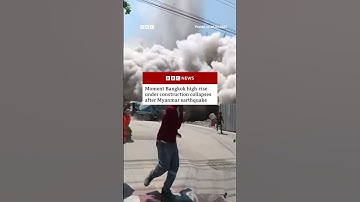 Bangkok high-rise under construction collapses after Myanmar earthquake. #Shorts