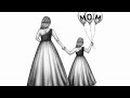 Mom and Daughter Beautiful Drawing | Family Art Video