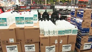 Shoppers flock to Home Depot for last-minute purchases before ice storm hits north Georgia