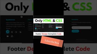 Responsive Footer Code HTML CSS #cssanimation #frontend #webdev #tutorial
