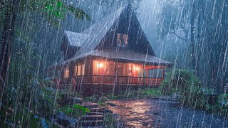 HEAVY RAIN for Deep Sleep, Relax, Reduce insomnia - Sound of Rain and Thunder in the Forest