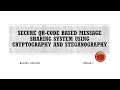 Secure QR Code Messaging: Combining Cryptography & Steganography π