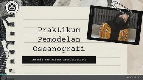 Praktikum Pemodelan Oseanografi 2021