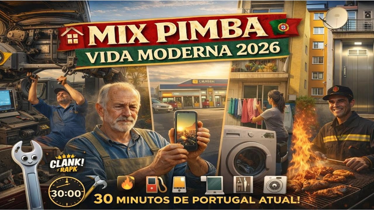 MIX PIMBA VIDA MODERNA 2026 🔧📱 | Música Portuguesa do Quotidiano (30 Minutos)