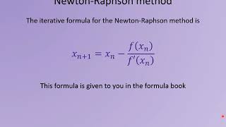 VO A2 Week 13 3   Newton Raphson method