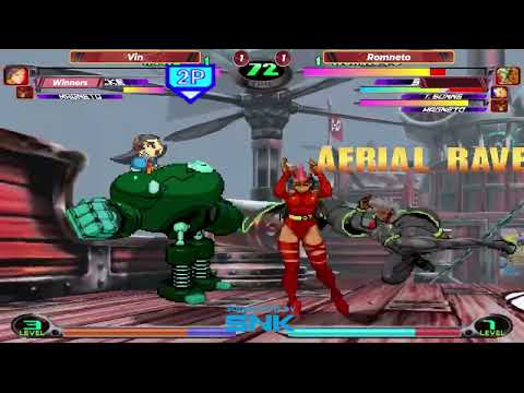 MvC2: Romneto - Storm + Tron (proj) Ambiguous Crossup to Trijump Whiff Rings Sandwich .:8.3.24:.