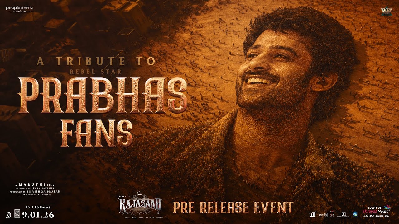 A Tribute to Rebel Star Prabhas Fans | The RajaSaab Pre-Release Event | Shreyas Media