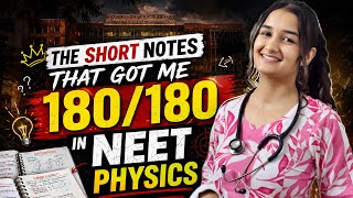 The Short Notes That Got Me 180/180 in NEET Physics 🔥 | My Exact Strategy Update