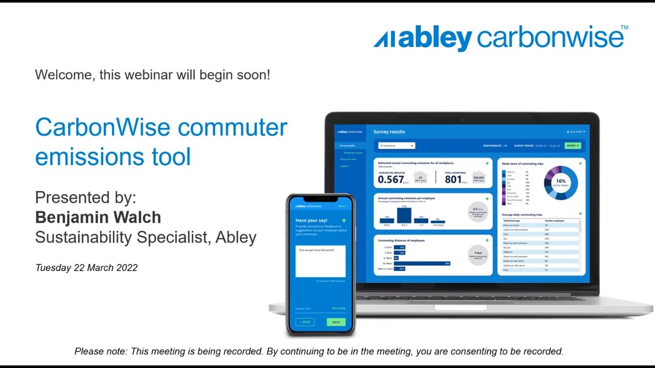 CarbonWise webinar - measure your commuting emissions
