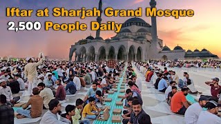 Biggest Iftar at Sharjah Grand Mosque 2024 🕌 🇦🇪 | United Arab Emirates Ramadan 2024