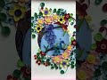 Quilling Art 🐦⬛ #shorts#youtubeshort#flower #quillingart#relaxingmusic #sunnymorning#diy#nature