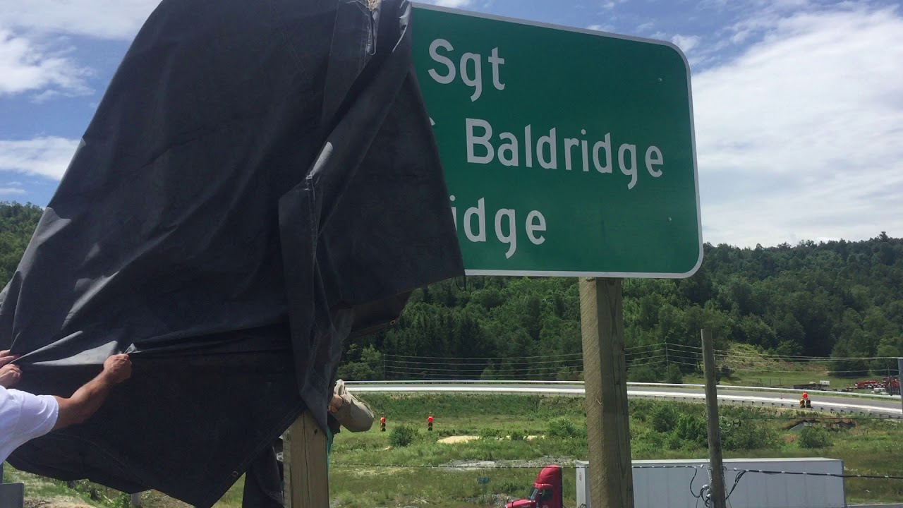 Sgt. Dillon C. Baldridge sign reveal