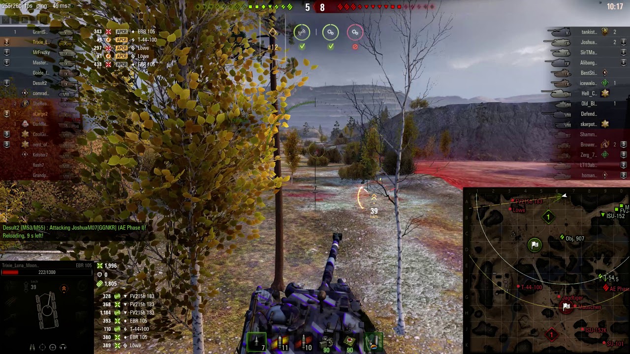 [World of Tanks] Ace Tanker, Top Gun, High Cal, Defender, Pascucci's, 8K Combined in the EBR