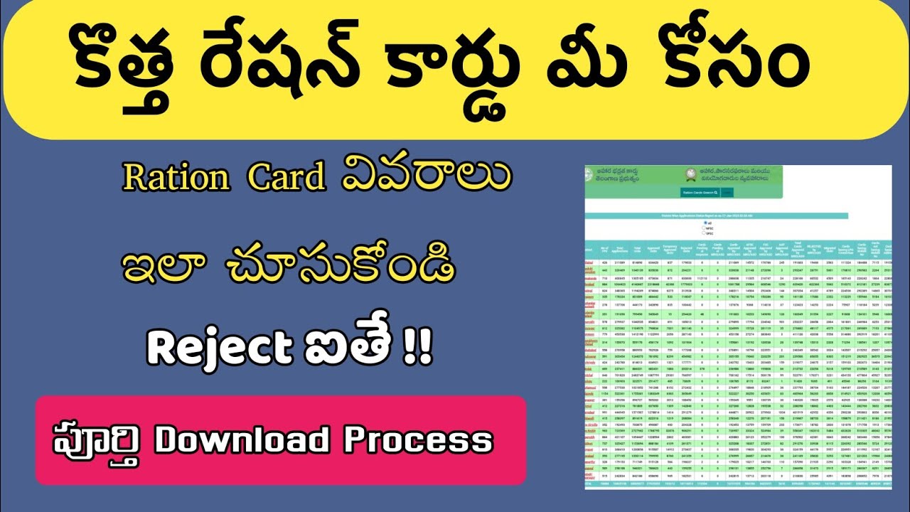how to download new Ration Card || మీ రేషన్ కార్డు ఎలా చూసుకోండి ||TS ...