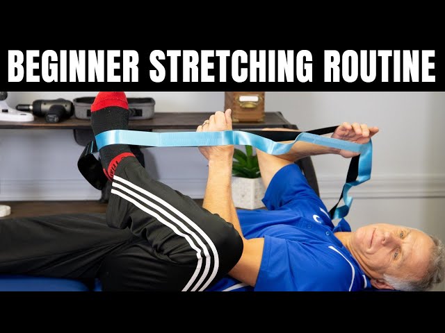 Beginner Stretch Routine in Bed Using A Stretch Strap (10 Stretches