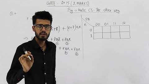 Gate 2015 pyq DIGITAL | Given the function F = P′ + QR, where F is a function in three Boolean var