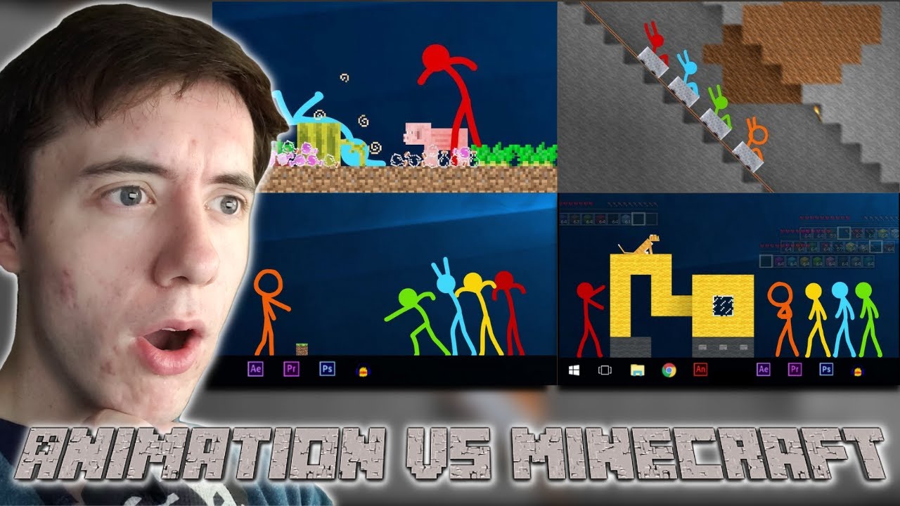 THIS IS EPIC! Alan Becker - Animation vs. Minecraft Shorts Ep. 1 - 4  (REACTION!) Roller Coaster! 