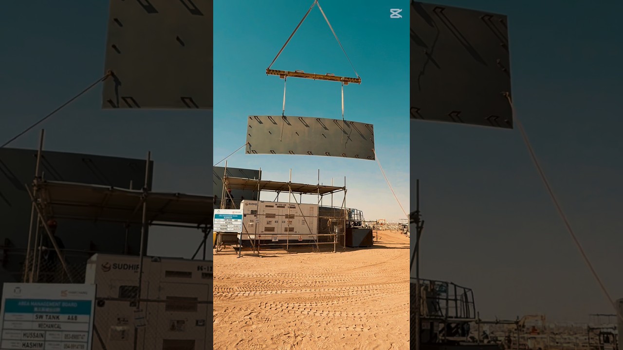 Lifting Shell Plates for Tank Fabrication | Safe & Precise Vertical Lifting Operation