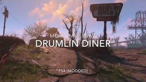 Fallout 4 Settlement: (Workbench Anywhere) Drumlin Diner - More immersive [PS4 Modded] - 2018