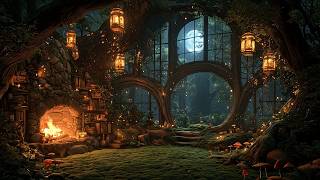 Cozy Forest Fireplace 🕯️ Glowing Firefly Woods & Soft Whispers | Relaxing Fantasy Lofi for Sleep screenshot 5