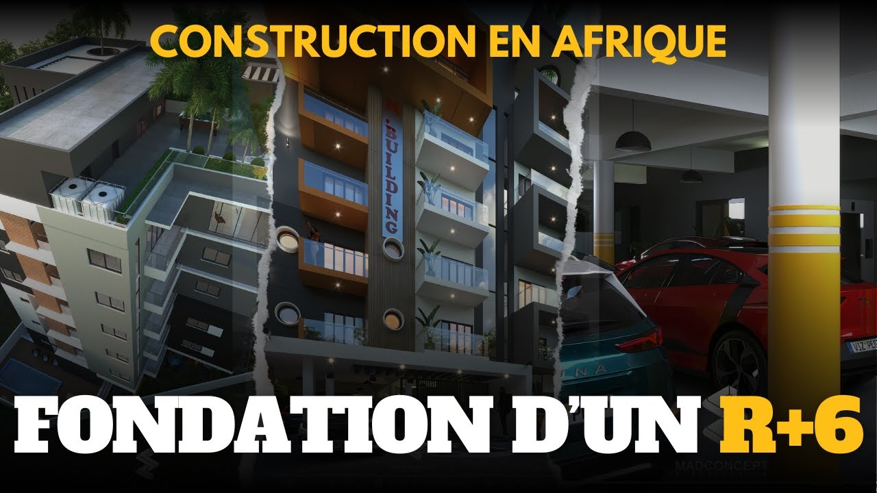 Lancement des fondation d’un r+6 en Afrique | 2ROCK BTP