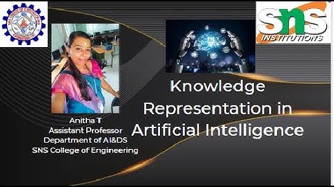 Anitha T, AP /AI&DS| Knowledge Representation in AI|SNS INSTITUTIONS