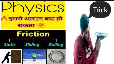 what is Friction ?|Types of Friction|Advantages of Friction in Hindi|Static,Sliding,Rolling Friction
