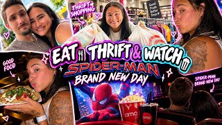 WE DIDN’T EXPECT THIS DAY TO GO LIKE THIS… 😳🛍️🍿 | EAT, THRIFT & SPIDER-MAN!