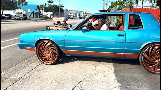 My Big Block Big Blower Chevy Monte Carlo on 4's Riding thru the Hood