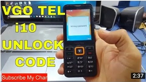 How to vgo tel i10 security code cm2 remov