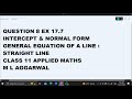 Ques 8 Ex 17.7 Distance of point from a Line: Straight Line Class 11 Applied Maths ML Aggarwal