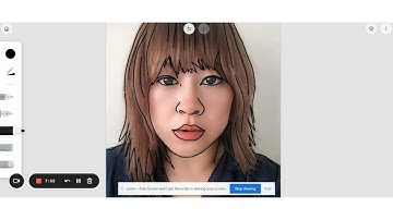 Illustrate a simple digital self portrait using Google Chrome Canvas