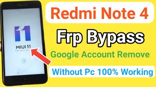 Redmi Note 4 Frp Bypass l Without Pc l 100% Working l Xiaomi Note 4 Google Account Unlock screenshot 2