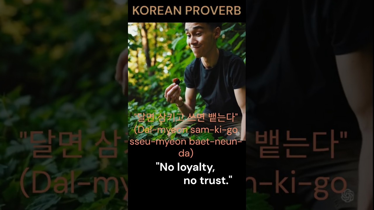 Korean Proverb-If it's sweet, swallow it; if it's bitter, spit it out 