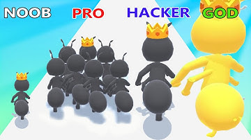 NOOB vs PRO vs HACKER vs GOD in Tiny Run - Perfect LEVEL in Tiny Run - Gameplay Android, Ios
