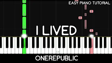 OneRepublic - I Lived (Easy Piano Tutorial)