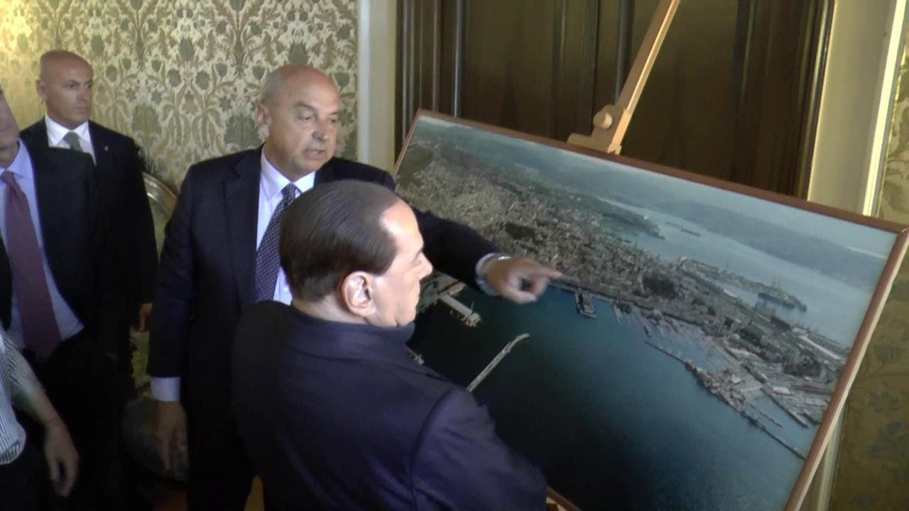 Silvio Berlusconi a Trieste nel 2018 per la chiusura della campagna elettorale