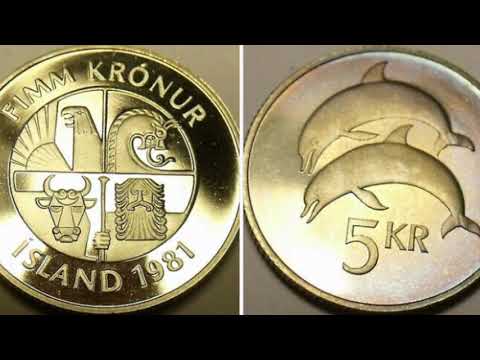 ICELAND 5 FIMM KRONUR Coin WORTH? Dolphins