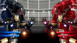 Venom & Black Iron Man VS Red Venom & Red Iron Man - Marvel vs Capcom Infinite