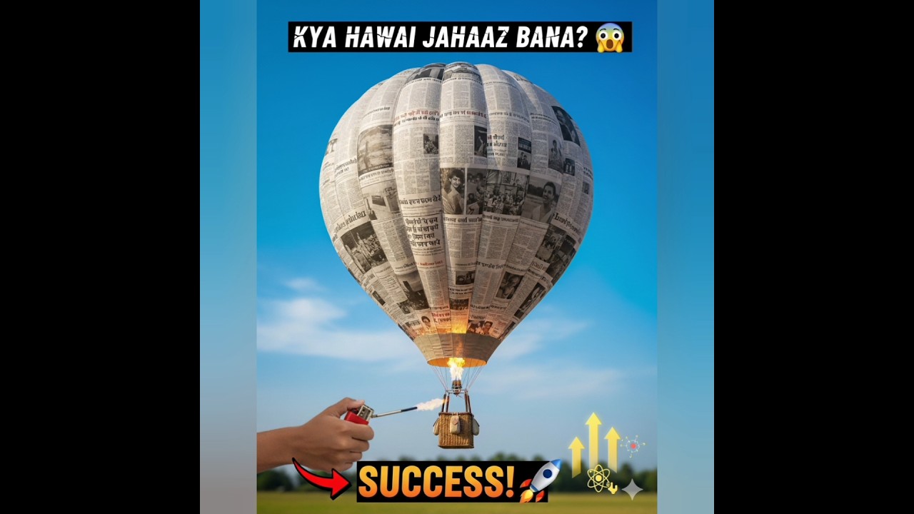 Akhbaar se banaya Hot Air Balloon! 🎈🗞️ 