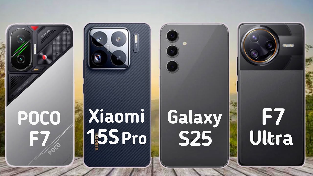 Samsung Galaxy S25 Vs Poco F7 Ultra Vs Xiaomi 15 Vs Poco F7 ⚡ First Look MrSR Tech Full Compression