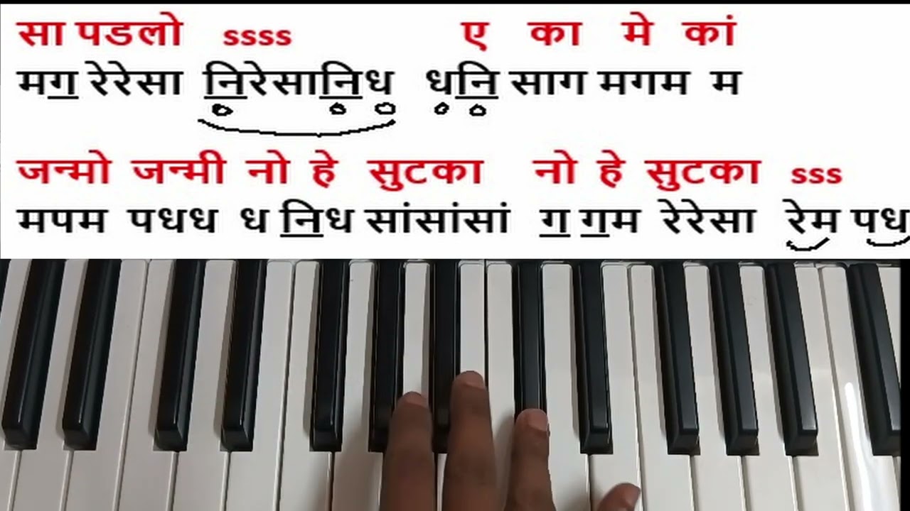 Majha Bhav Tuze Charani | माझा भाव तुझे चरणी | Harmonium Notation | Sant Namdev | Raag Bageshri