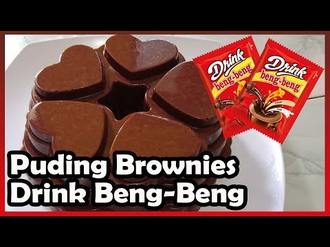 Cara Membuat Puding Brownies Drink Beng-Beng
