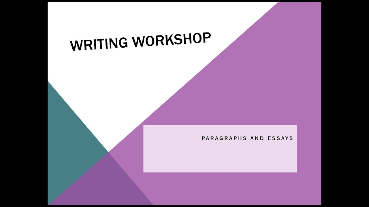 Writing workshop: Academic paragraphs and essays