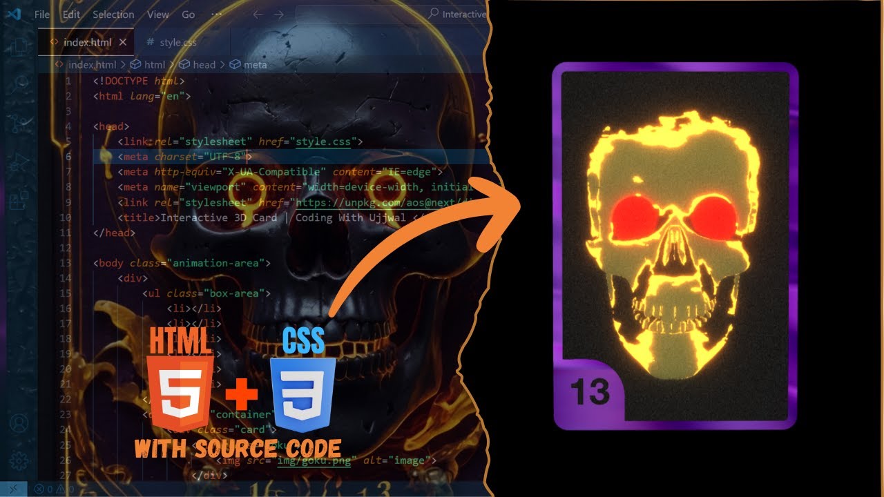 👻 Create a Spooky Ghost Animation Using HTML, CSS & JavaScript! 🎃 - YouTube
