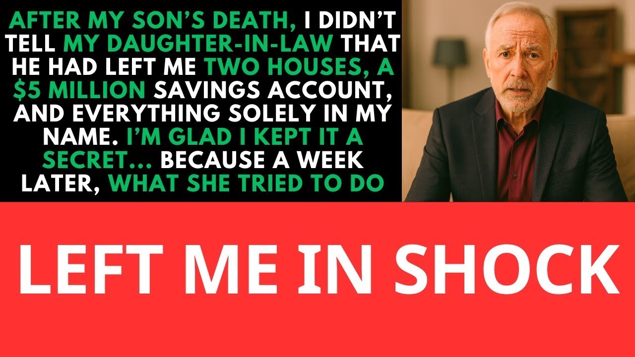 After My Son’s Death, I Didn’t Tell My Daughter In Law That He Had Left Me Two Houses, A $5 Milli