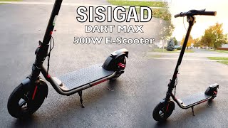 Sisigad Dart Max Electric Scooter for Teens/Adults: 500W, 19mph