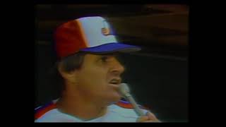 April 13, 1984: Pete Rose Montreal Expos 4000th hit + Interview Clip