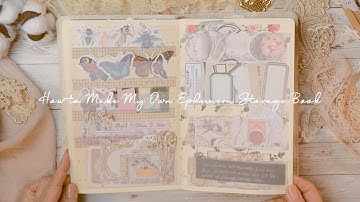DIY Make a Journal Ephemera Storage Book With Different Size Pockets ASMR The Gingerbread Prints